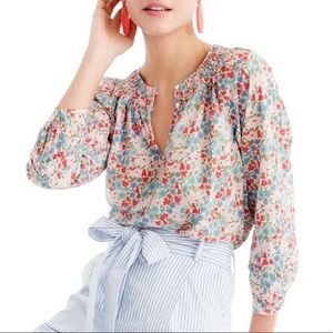 J. Crew Floral Blouse - Multicolor
